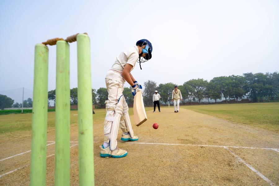Batter at cricket practice